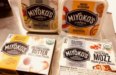 vegan Miyoko's cheeses and butter at Eastman Party Store