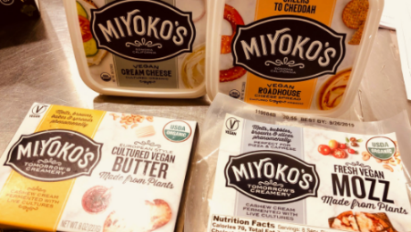 vegan Miyoko's cheeses and butter at Eastman Party Store